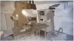 地震動と同期したCG映像(室内)地震中